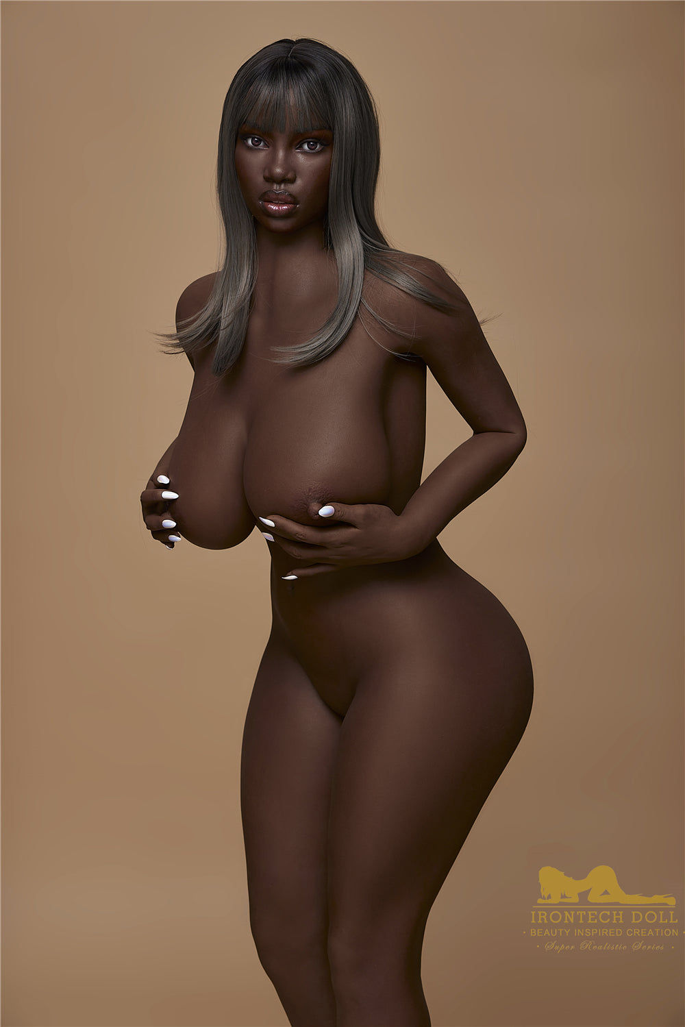 Picture of Irontech Silicone Doll Penny S33: Irontech Black Sex Doll(Full Silicone)