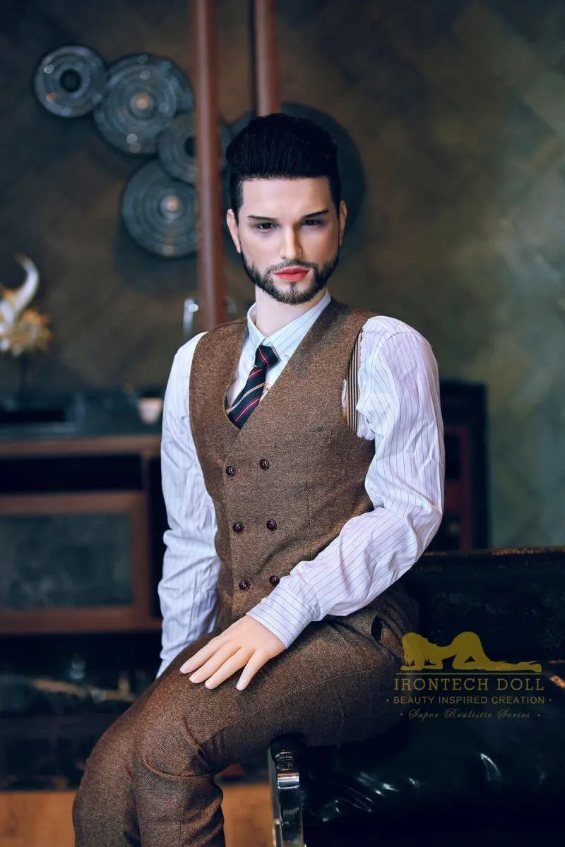 Picture of Irontech Male Doll 162cm/5ft4 Male Silicone Head Sex Doll – Kevin (White Skin)