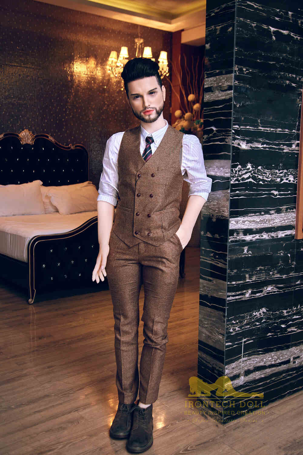 Picture of Irontech Male Doll 162cm/5ft4 Male Silicone Head Sex Doll – Kevin (White Skin)