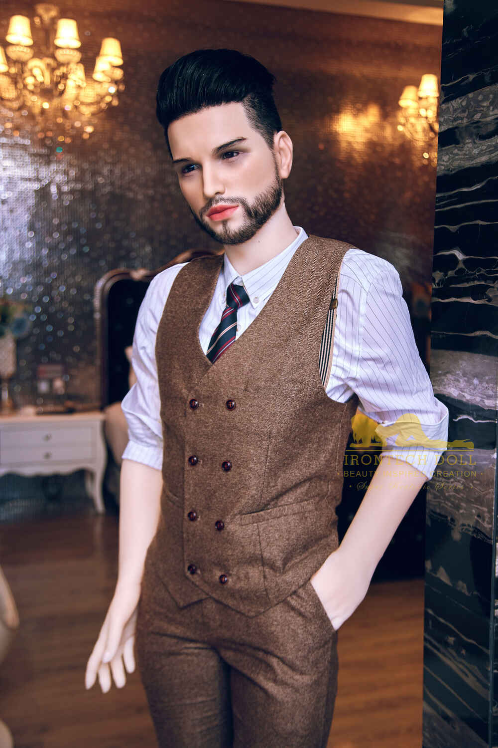 Picture of Irontech Male Doll 162cm/5ft4 Male Silicone Head Sex Doll – Kevin (White Skin)