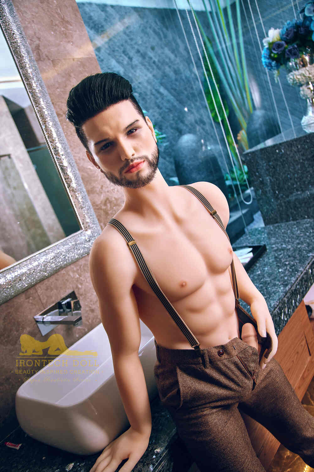 Picture of Irontech Male Doll 162cm/5ft4 Male Silicone Head Sex Doll – Kevin (White Skin)