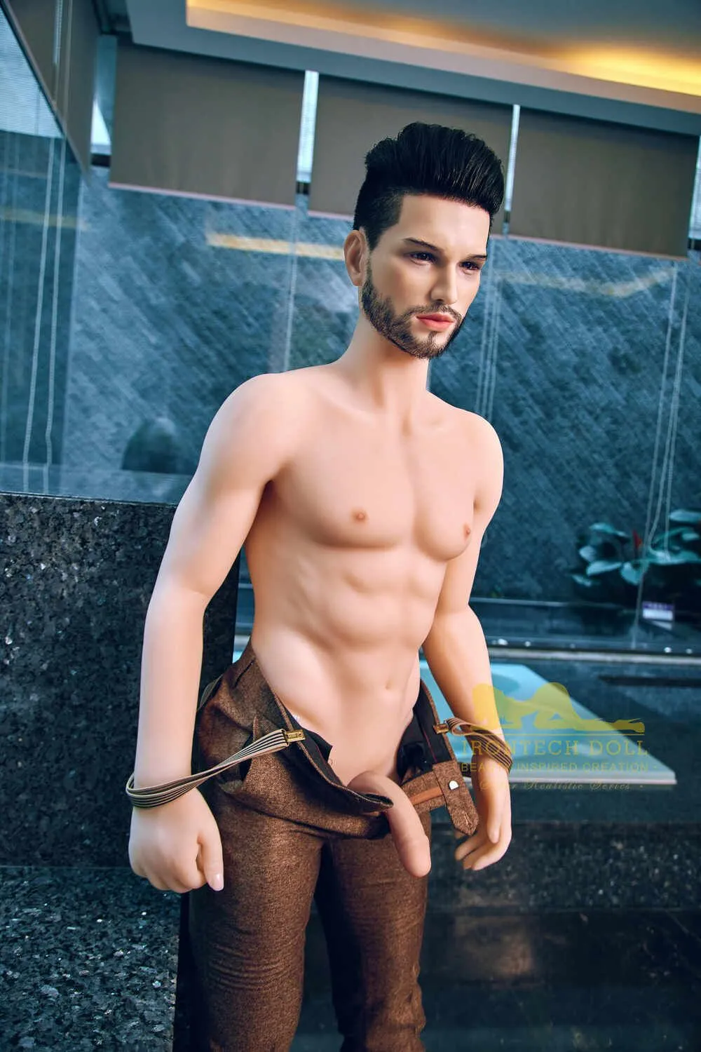 Picture of Irontech Male Doll 162cm/5ft4 Male Silicone Head Sex Doll – Kevin (White Skin)