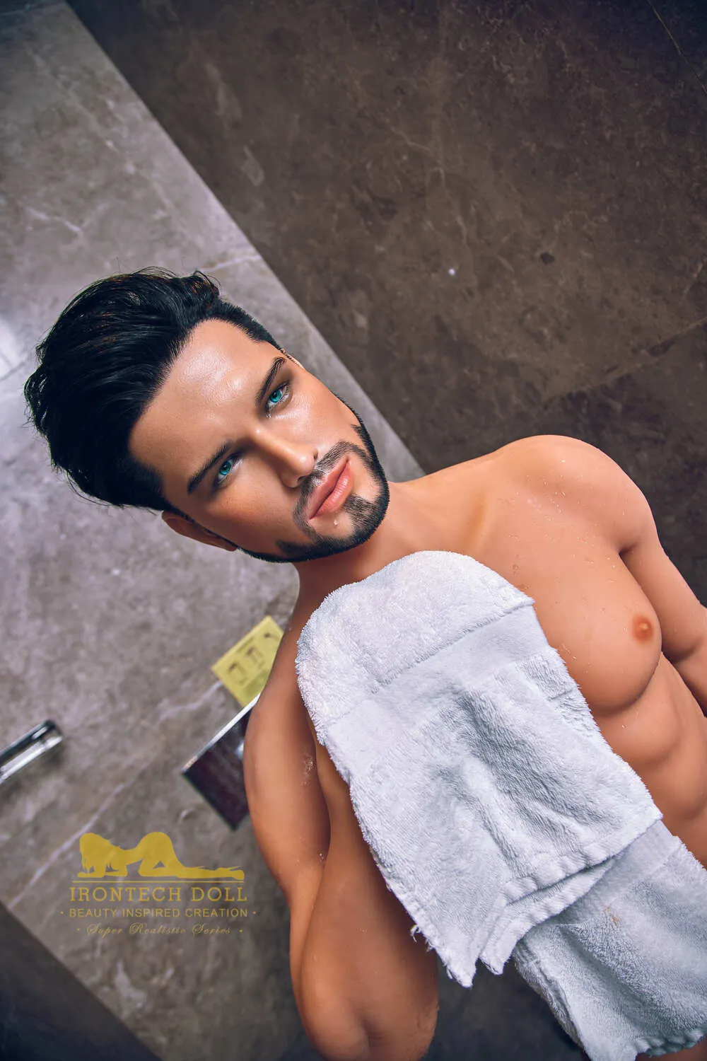 Picture of Irontech Male Doll 162cm/5ft4 Male Silicone Head Sex Doll – Kevin (Tan Skin)