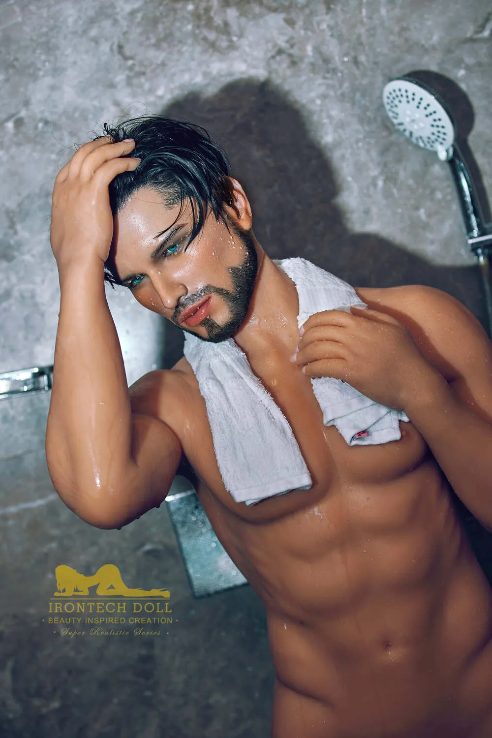 Picture of Irontech Male Doll 162cm/5ft4 Male Silicone Head Sex Doll – Kevin (Tan Skin)