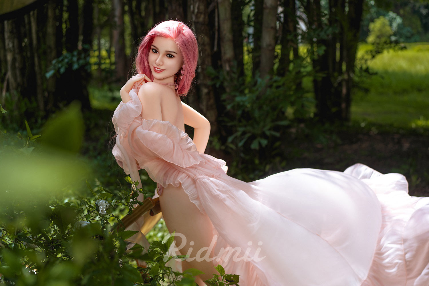 Picture of RIDMII Cara Unique Design 5'3 FT (161cm) Silicone Head TPE Body Love BBW Sex Doll