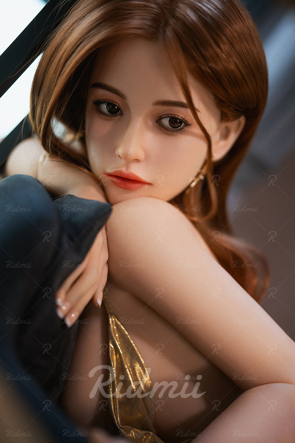 Picture of RIDMII Unique Design Jada 5'4 FT (164cm) Real Oral Sex(ROS) Blowjob silicone head TPE body full size sex doll with beautiful sculpture