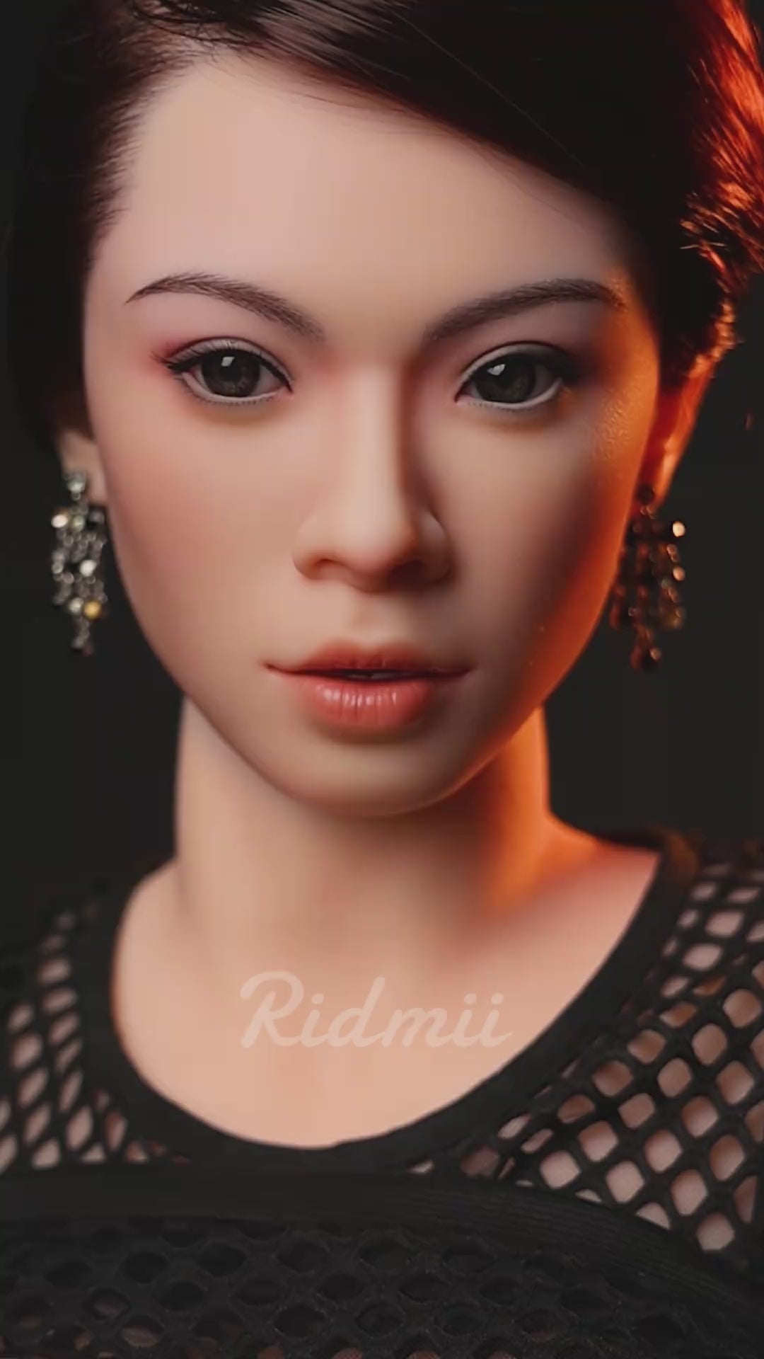 Picture of RIDMII Aidra Unique Design 5'2 FT (158cm) B Cup Movable Jaw TPE Body Soft Silicone Head New Eurasian Adult Milf Sex Doll