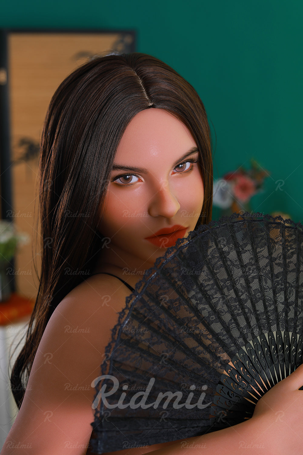 Picture of RIDMII Abella Unique Design 5'4 FT (166cm) #864E Silicone Head TPE Body Oral Sex Blowjob Realistic Sex Doll With Movable Jaw BBW Love Doll