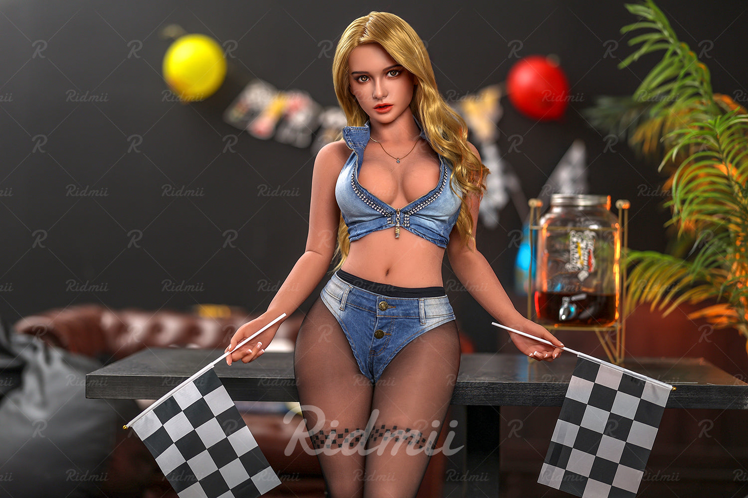 Picture of RIDMII Tessa Unique Design 152cm(4'11 ft) ROS Silicone Head TPE Body Real Oral Sex Blowjob Realistic Small Boobs C Cup Sex Doll With Movable Jaw