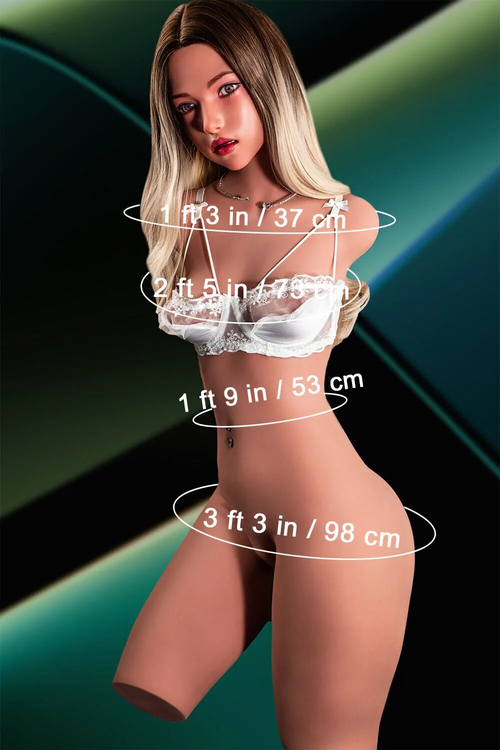 Picture of 110cm/3ft7 64.6LB Silicone Head Sex Doll Torso – Grace