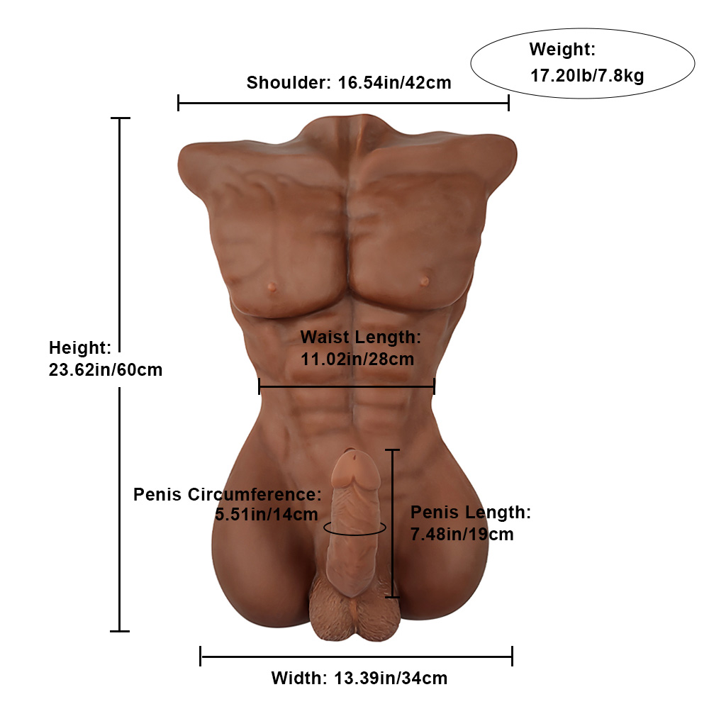 Picture of Keyes: (17.20LB) Threesome Male Torso Sex Doll Strong and Athletic Physique