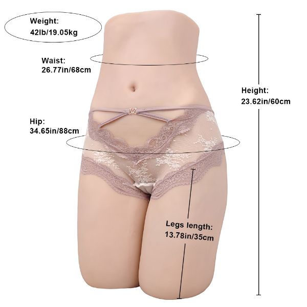 Show details for Natalie: (42LB) Lifelike Hip Torso Sex Doll With Flexible Long Legs Picture of Natalie: (42LB) Lifelike Hip Torso Sex Doll With Flexible Long Legs