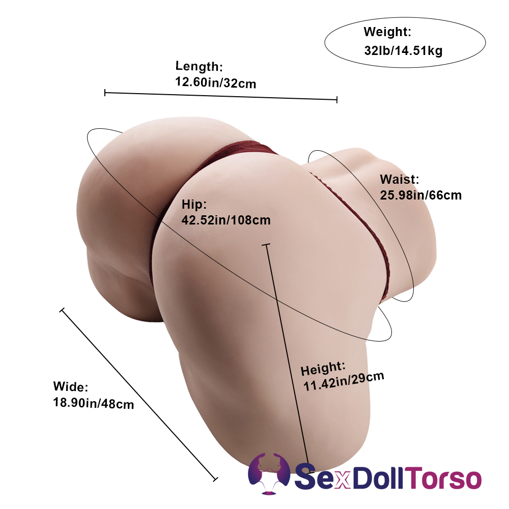 Picture of Grace 2.0: (32LB) Realistic Big Ass Torso Life-sized Hip Sex Doll