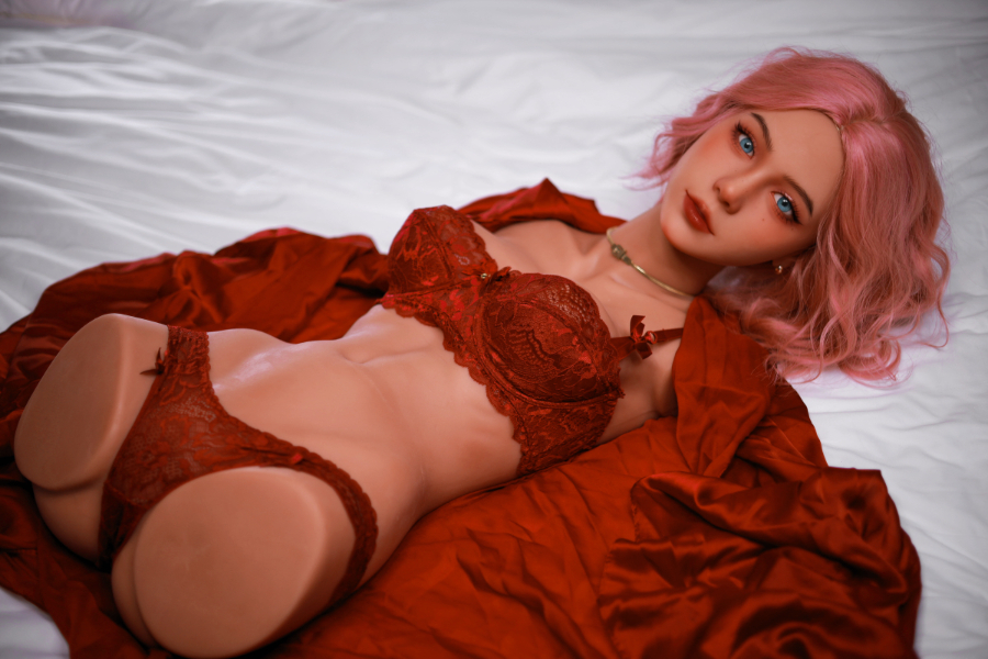 Picture of Pink Hair Big Boobs TPE Sex Doll Torso Felicity