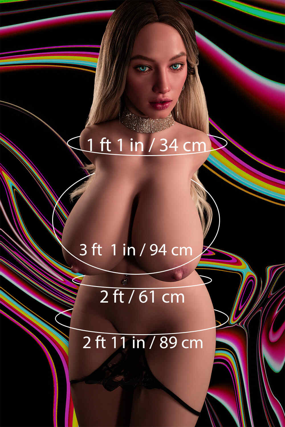 Picture of 110cm/3ft7 66.1LB Silicone Head Sex Doll Torso – Sola